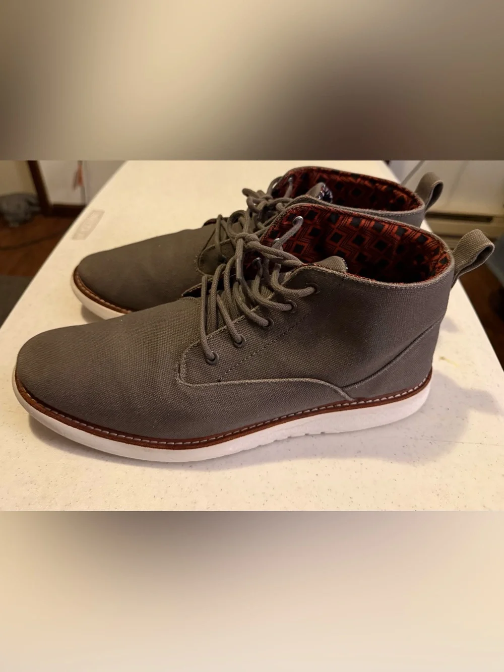 Men's Ben Sherman Gray Canvas Sneakers-Sz 13
